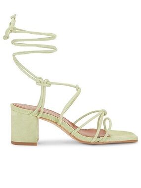 Alohas Paloma Lace-Up Sandals Mint Green Block Heel EU 38 US 7.5